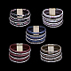 Fashion Zinc Alloy Leather Cord Multi-strand Bracelets BJEW-BB26682-1-9