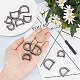 GORGECRAFT 1 Box 3 Sizes 12PCS Black D-Rings Horseshoe Shape D Ring U Shape Screw in Shackle Semicircle Metal D Rings Leather Buckle Purse Holder with Small Screwdriver for Purses Crossbody Bag Craft FIND-GF0002-48B-3