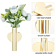 GORGECRAFT 2PCS Heart Wall Vase Tubes Metal Stick On Wall-Mounted Gold Wall Decor Dried Flowers Mini Heart Shaped Plant Holder for Bedroom Living Room Party Christmas Halloween FIND-GF0002-68-4
