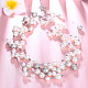 Zink-Legierung Kunststoff Perle Perlen Tiered Halsketten NJEW-BB15215-4