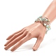 5-Loop Natural Amazonite Chip Beaded Wrap Bracelets for Women BJEW-JB01517-06-3