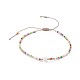Bracelets réglables de perles tressées avec cordon en nylon X-BJEW-P256-B14-3