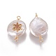 Colgantes naturales de perlas cultivadas de agua dulce PEAR-I005-22A-2