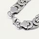 Men's Boys Byzantine Chain Necklaces Fashionable 201 Stainless Steel Necklaces NJEW-I010-09-3