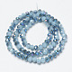 Chapelets de perles en verre électroplaqué EGLA-A034-J4mm-I02-2