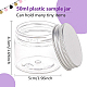 Benecreat 18 Packung 50 ml runde Plastikgläser Klarglasbehälter mit Aluminium-Schraubdeckel für Schönheitsprodukte CON-BC0006-09-2