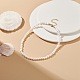 Collier de perles naturelles avec fermoir en laiton pour femme NJEW-JN04057-5