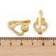 Серьги-клипсы из латунного микро-паве с прозрачными фианитами EJEW-F895-22B-G-5