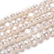 Fili di perle di perle d'acqua dolce coltivate naturali PEAR-L033-51-01-1