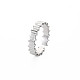 304 anello per polsino aperto con strisce in acciaio inossidabile per donna RJEW-S405-233P-3