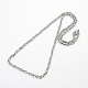 Men's 304 Stainless Steel Rope Chain Necklaces STAS-O037-80P-2