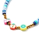 Fruits & Disc Handmade Polymer Clay Beaded Necklace for Teen Girl Women NJEW-JN03734-4