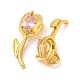 Real 18K Gold Plated Rack Plating Brass Micro Pave Cubic Zirconia Pendants KK-R153-13A-G-2