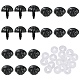 GORGECRAFT 20PCS Plastic Matte Safety Noses with 20PCS Spacer Craft Sew Dog Nose Black Teddy Bear Noses Doll Making Supplies Nose Animal Crochet Noses for Stuffed Animals Jewellery Making Crafts FIND-GF0005-48-1
