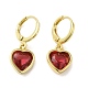 Real 18K Gold Plated Brass Dangle Leverback Earrings EJEW-L268-006G-02-1