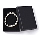 Pulseras elásticas de perlas naturales para pulseras hijas BJEW-JB04366-01-4