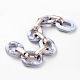 Imitación de piedras preciosas estilo acrílico cadenas de cable hechas a mano AJEW-JB00517-03-1