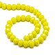 1 Strang undurchsichtige durchgehende gelbe Farbe facettierte Kristallglas-Rondell-Perlenstränge X-EGLA-F049A-06-3