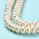 Fili di perle di perle d'acqua dolce coltivate naturali PEAR-J007-02-4
