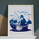 Mayjoydiy us 1 pieza tema de pesca mascota hueco dibujo plantillas para pintar DIY-MA0003-45C-5