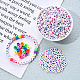 1 Bag 1200Pcs Opaque Acrylic Flat Round with Letter & Heart Beads DIY-YW0002-32-8