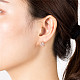 Boucles d'oreilles en alliage de zircone cubique écologiques EJEW-AA00268-04RG-6