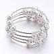 Five Loops Wrap Glass Beads Bracelets BJEW-JB02588-2