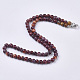 Dyed Freshwater Shell Beaded Necklaces SHEL-N003-01-4