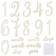 Set di segni di numeri di pietra miliare del bambino di legno AJEW-WH0042-30-1