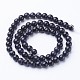 Chapelets de perles en pierre d'or bleue synthétique GSR053-3