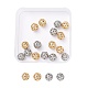 20 pièces 2 couleurs perles en filigrane de laiton KK-PH0002-52-1