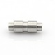 304 Stainless Steel Matte Surface Magnetic Clasps with Glue-in Ends STAS-O042-A-26-2