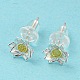 Two Tone 999 Sterling Silver Stud Earrings STER-P052-A03-S-2