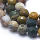 Chapelets de perles en jaspe d'océan naturelle G-D0013-66-3