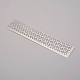 ステンレス鋼ダイヤモンド描画定規ドットドリルツール  400つの空白グリッド  ステンレス鋼色  16x3.6x0.03cm TOOL-WH0121-13-2