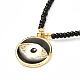 Evil Eye Brass Micro Pave Cubic Zirconia Pendant Necklace for Girl Women NJEW-JN03692-6