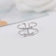 925 anillos de plata de ley con micro pavé de circonitas cúbicas transparentes RJEW-BB60700-A-4