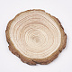 未染色の未完成の木製カボション  木のスライス  年輪  パパイヤホイップ  62~77x4~5mm X-WOOD-T011-25-2