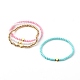 Ensembles de bracelets de perles extensibles acryliques opaques BJEW-JB06236-1