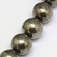 Chapelets de perles de pyrite naturelle  G-L031-16mm-01-2