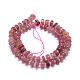 Chapelets de perles aux fraises en quartz naturel G-L552F-02-3