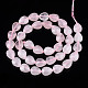 Rosa naturale fili di perle di quarzo G-R406-8x10-01-01-2