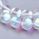 Chapelets de perles en pierre de lune synthétique G-E468-G01-8mm-3