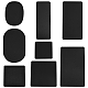 プラスチック底  編みバッグ用  女性バッグ手作りdiyアクセサリー  四角形/平方/オーバル  ブラック  25~30x10~18.2x0.15cm  8個/セット FIND-PH0001-83-1