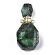 Assembled Synthetic Pyrite and Imperial Jasper Openable Perfume Bottle Pendants G-R481-14B-2