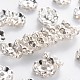 Abalorios de latón Diamante de imitación espaciador RSB033-B01-1