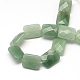 Faceted Rectangle Green Aventurine Beads Strands G-R304-12-2