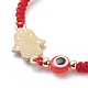 Cordon de fil de nylon réglable ensemble de bracelets de perles tressées doubles BJEW-JB08741-5