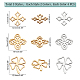 DICOSMETIC 24Pcs 6 Style 201 Stainless Steel Filigree Joiners Links STAS-DC0008-57-2