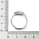 Corazón ajustable 925 componentes del anillo de plata de ley STER-G042-05P-4